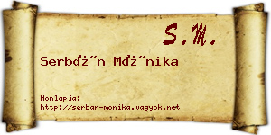 Serbán Mónika névjegykártya
