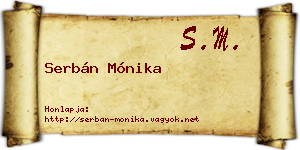 Serbán Mónika névjegykártya