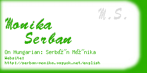 monika serban business card
